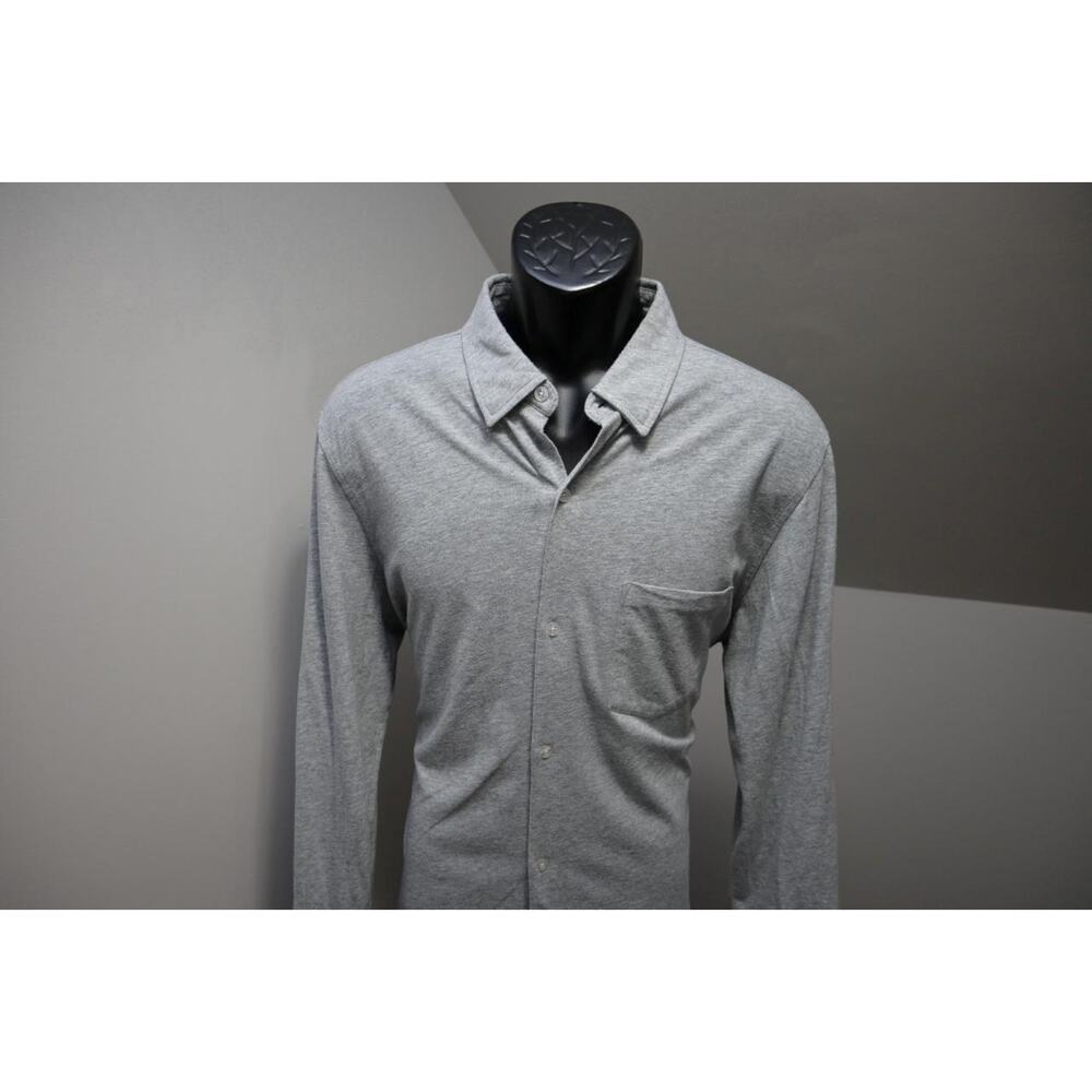 Bonobos Dress Shirt Slim Fit Gray‎ Casual Button Up Long Sleeve Mens Large Short - Picture 2 of 7